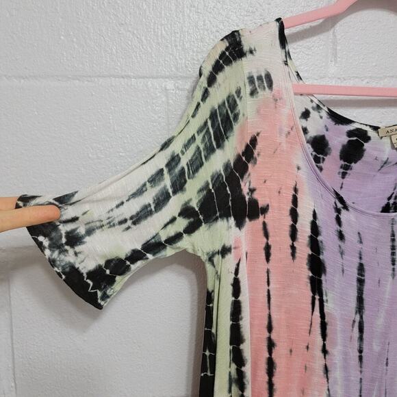 Viscose Scoop Neck Tie Dye Top - Picture 4 of 10